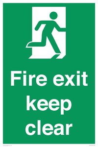 Fire exit keep clear